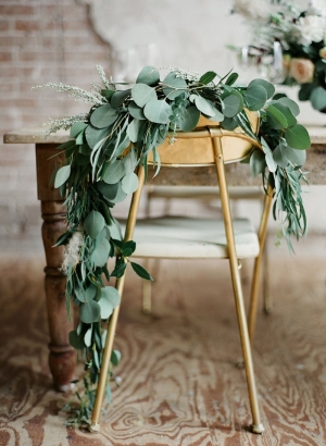 Greenery on Wedding Chair