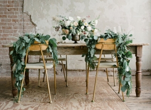 Wedding Table with Elegant Greenery