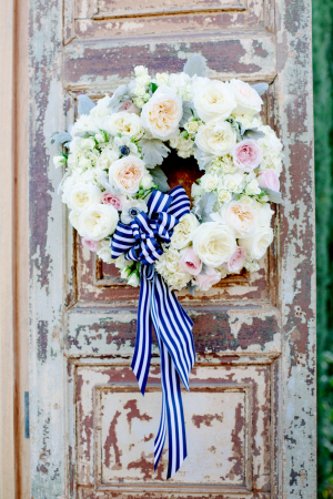 Wreath on Wedding Door