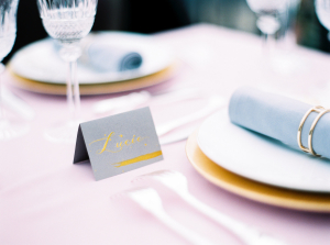 Gold and Gray Place Card