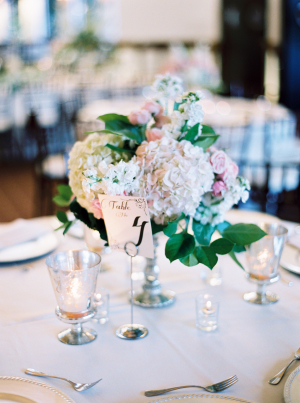 Pale Pink and Green Centerpiece
