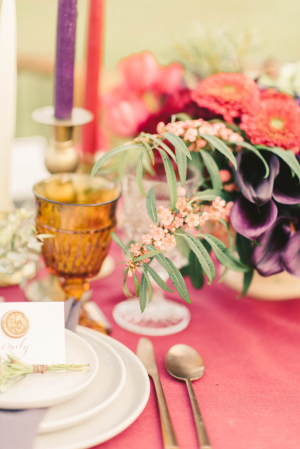 Berry and Purple Wedding Table