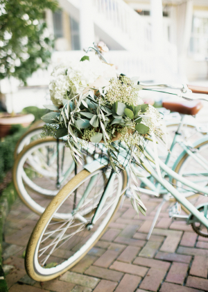 Bicycles with Flower Basket