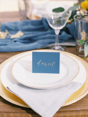 Blue Place Card