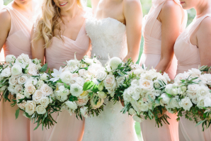 White and Blush Bouquets