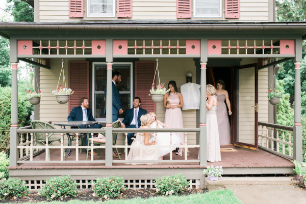 Wedding Party on Porch