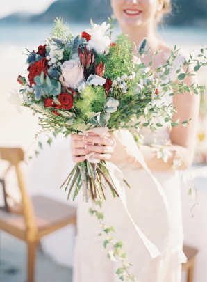 Blue and Red Bouquet