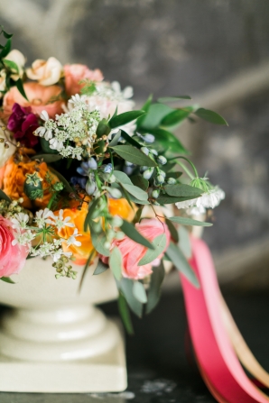 Coral and Tangerine Wedding Flowers