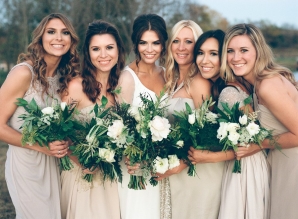 Bridesmaids in Taupe