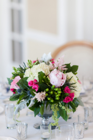Classic Pink and Green Centerpiece