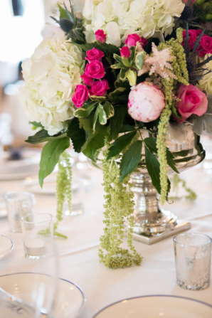 Green and Hot Pink Centerpiece