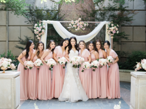Pink Convertible Bridesmaids Dresses