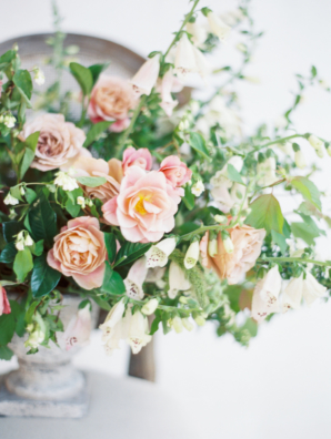 Romantic Pink and Green Centerpiece 3
