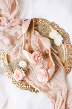 Pink Badgley Mischka Wedding Shoes
