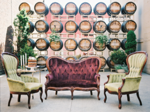 Green and Burgundy Wedding Lounge