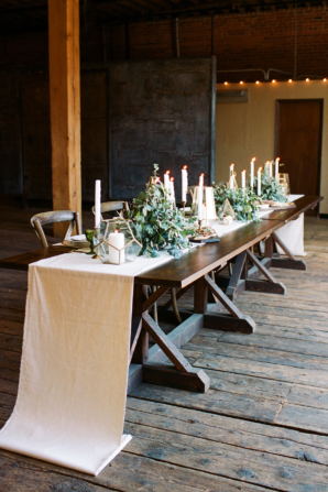 Industrial Wood Wedding Table
