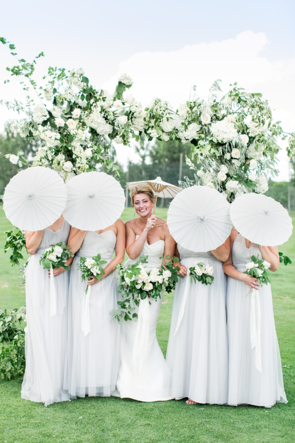 Bridesmaids with Parasols
