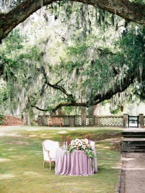 Sweetheart Table under Oak Tree