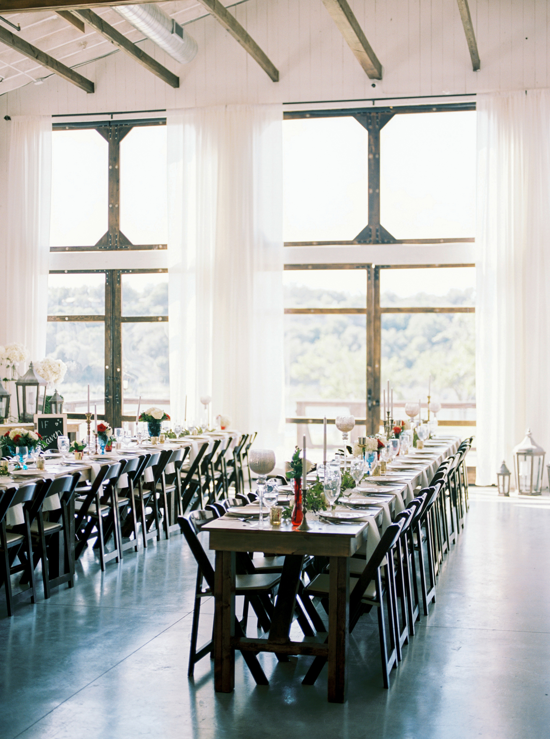 Rustic Long Wood Wedding Tables