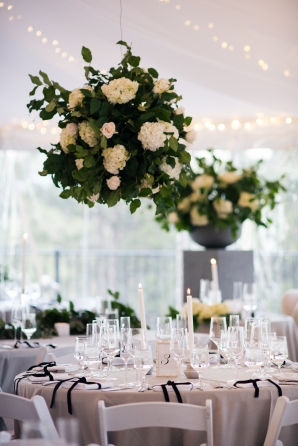 Wedding Reception with Hanging Greenery