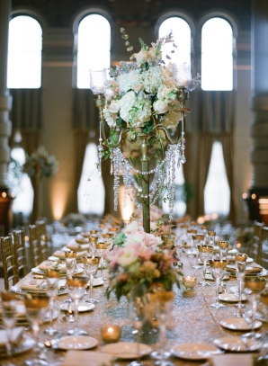 Centerpiece with Gold and Crystals