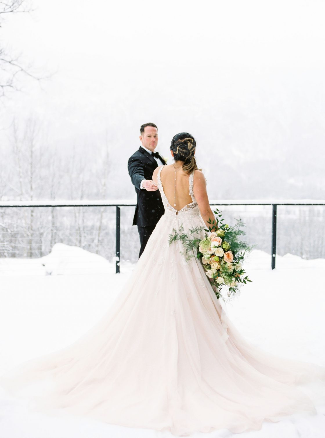 Elegant Winter Alaska Wedding