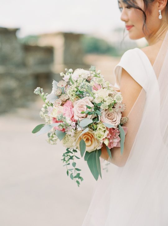 Blush and Peach Wedding Bouquet