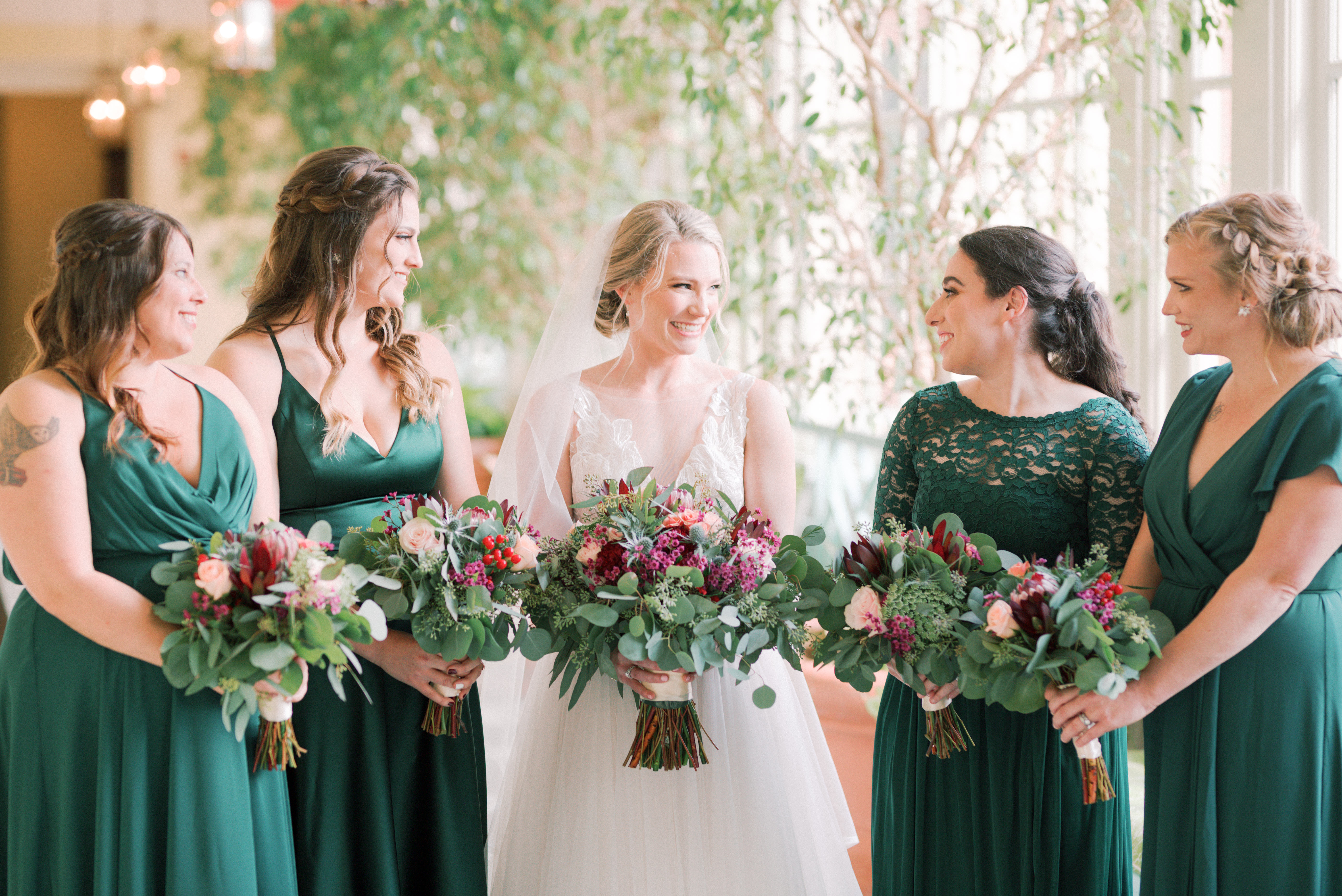 Evergreen Bridesmaids Dresses